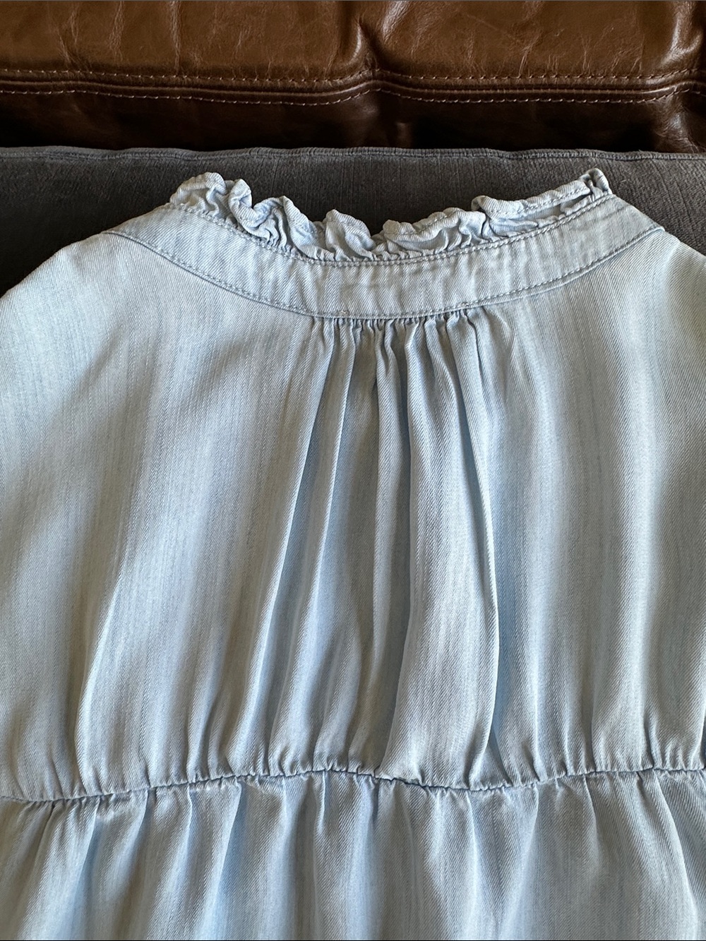 Rails Light Blue Ruffle Collar Button-Up Top - Picture 11 of 13